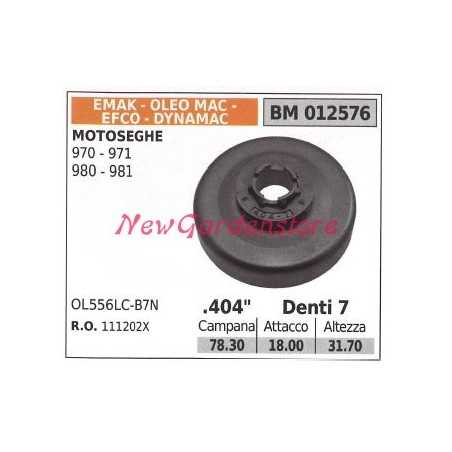 Pignone EMAK motore motosega 970 971 980 981 .404' denti 7 012576 | NewgardenParts.com