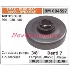 Pignone EMAK motore motosega 970 980 981 3/8' denti 7 004597 | NewgardenParts.com