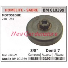 HOMELITE sprocket, chainsaw engine 240 245 3/8' teeth 7 010399 | NewgardenParts.com