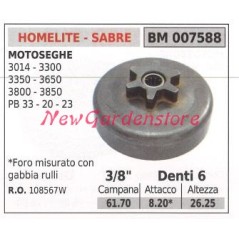 HOMELITE chainsaw engine 3014 3300 3350 3650 3/8' teeth 6 007588 | NewgardenParts.com