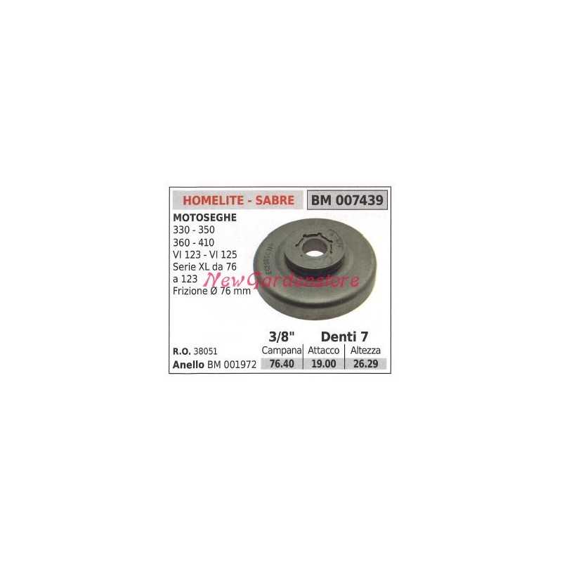 HOMELITE chain saw motor sprocket 330 350 360 410 3/8' teeth 7 007439