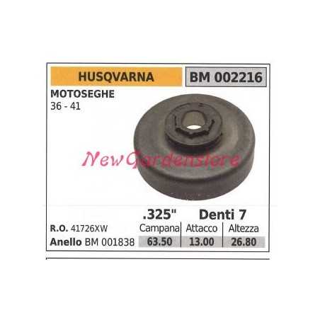 HUSQVARNA chainsaw engine sprocket 36 41 .325' teeth 7 002216 | NewgardenParts.com