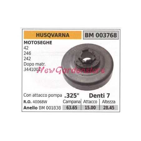 Sprocket HUSQVARNA chainsaw engine 42 246 242 003768 | NewgardenParts.com