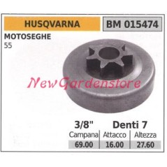 HUSQVARNA chainsaw engine sprocket 55 3/8 teeth 7 015474 | NewgardenParts.com