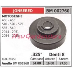 JONSERED chainsaw engine sprocket 450 455 510 535 325' teeth 8 002760 26950