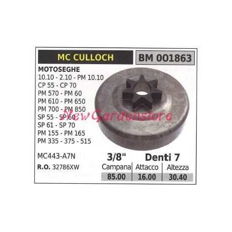 Ritzel MC CULLOCH Kettensägemotor 10.10 2.10 PM 10.10 CP55 3/8' Zähne 7 001863 | NewgardenParts.com