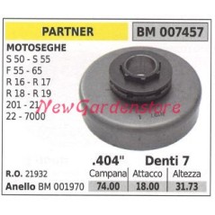 Pignon PARTNER moteur tronçonneuse S50 55 F55 65 R16 17 18 19.404' dents 7 007457 | NewgardenParts.com