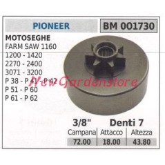 Pignone PIONEER motore motosega FARM SAW 1160 1200 1420 3/8' denti 7 001730