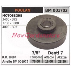 POULAN pignon moteur tronçonneuse 3400 375 3700 3800 4000 395 3/8' dents 7 001703