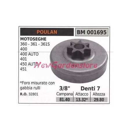 POULAN chainsaw engine sprocket 360 361 361S 400 400AUTO 3/8' teeth 7 001695 | NewgardenParts.com