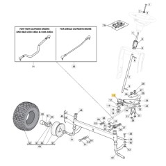 Pignon de direction ORIGINAL STIGA tracteur de pelouse 1330m - 1538m 125570003/0